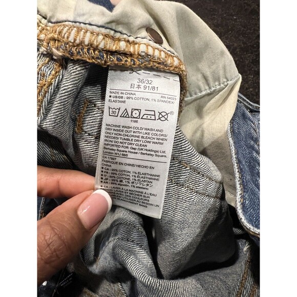 Gap Factory Mens Blue Skinny Fit Medium Wash Denim  Jeans 36x32 I - Picture 16 of 16